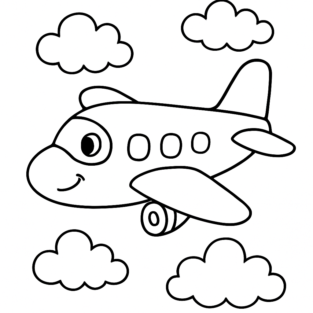Airplane coloring page