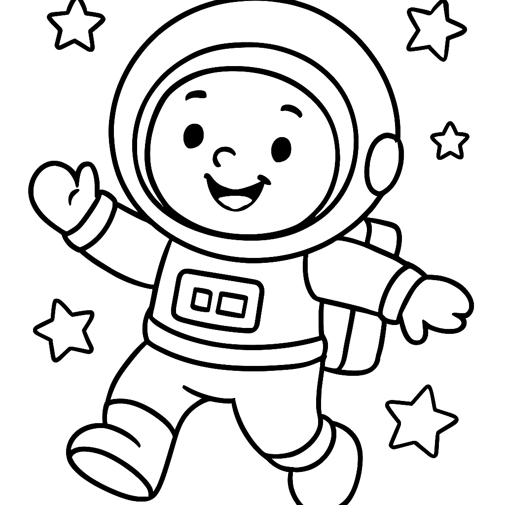 Astronaut coloring page