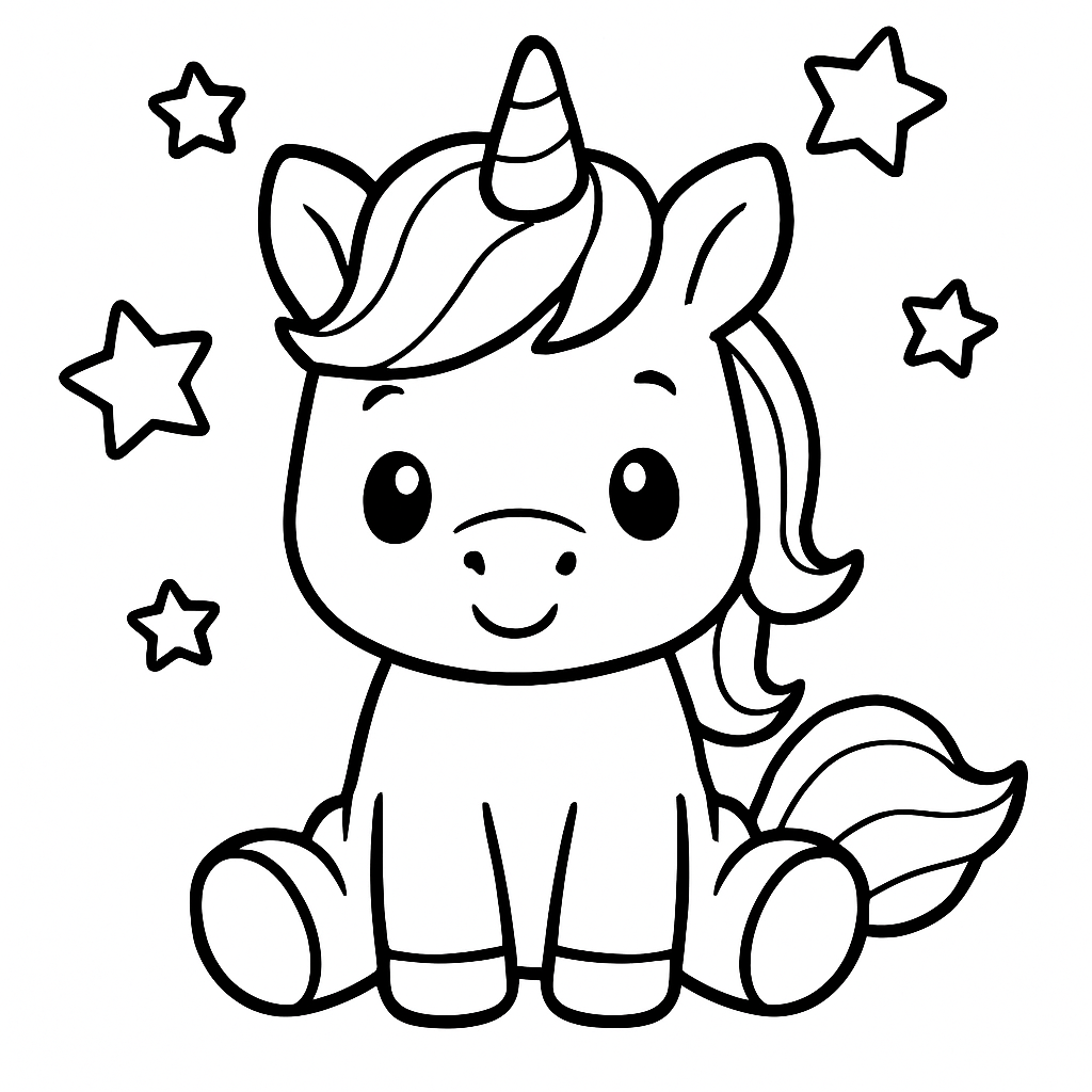 Baby Unicorn coloring page