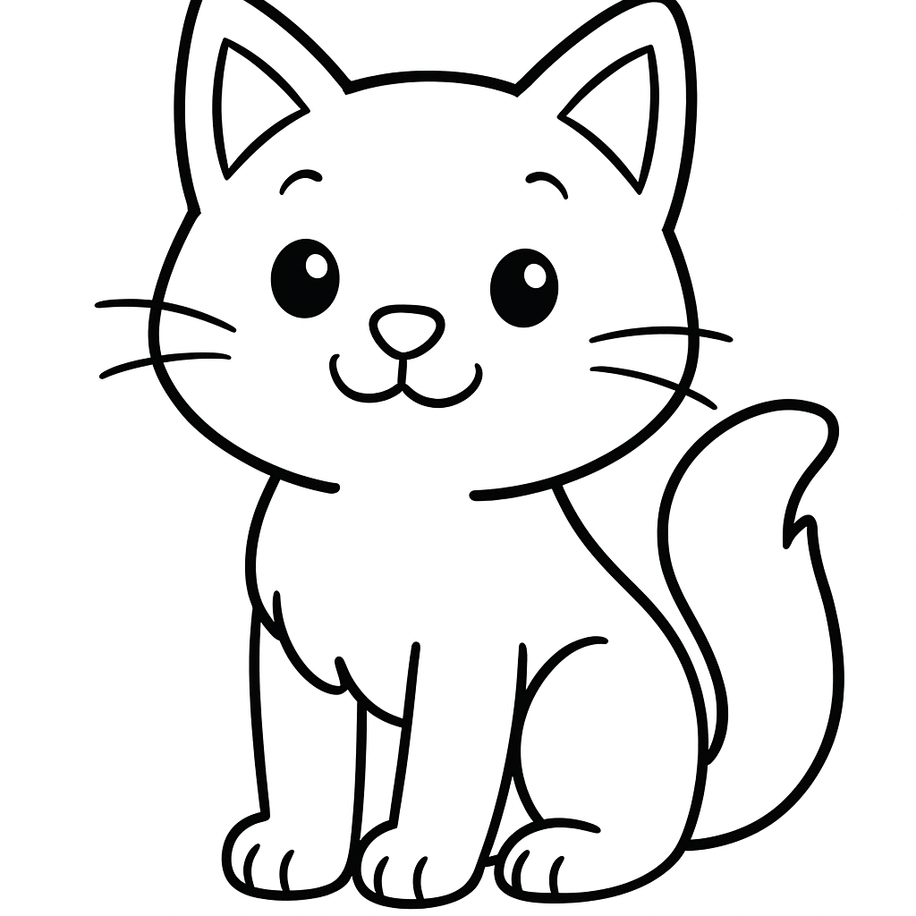 Cat coloring page