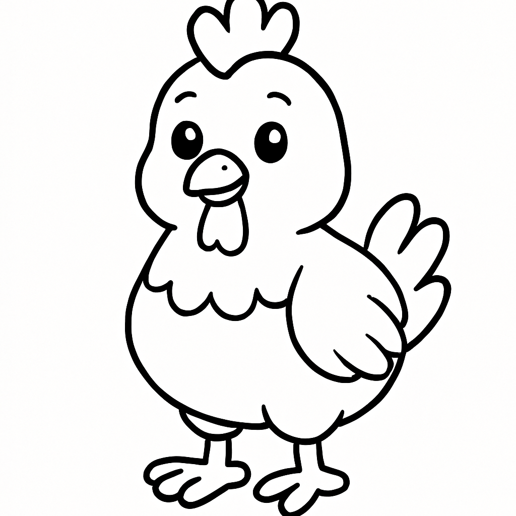 Chicken coloring page