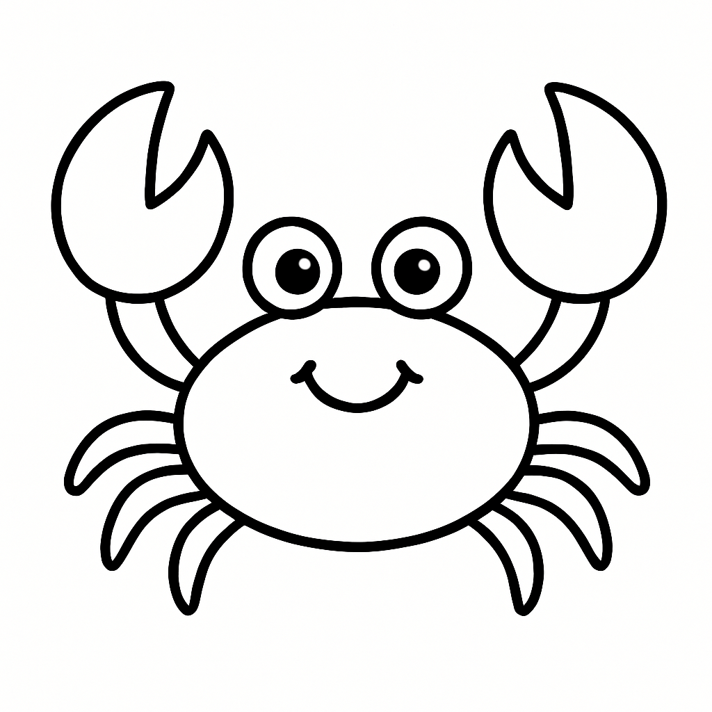 Crab coloring page
