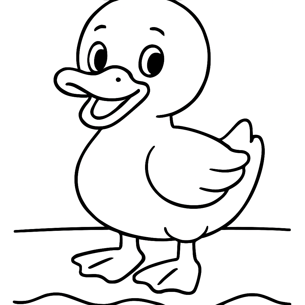 Duck coloring page