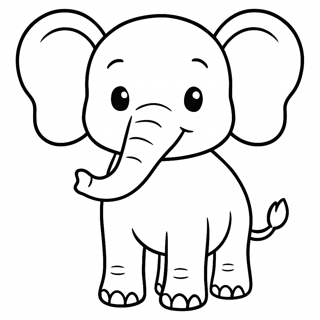Elephant coloring page