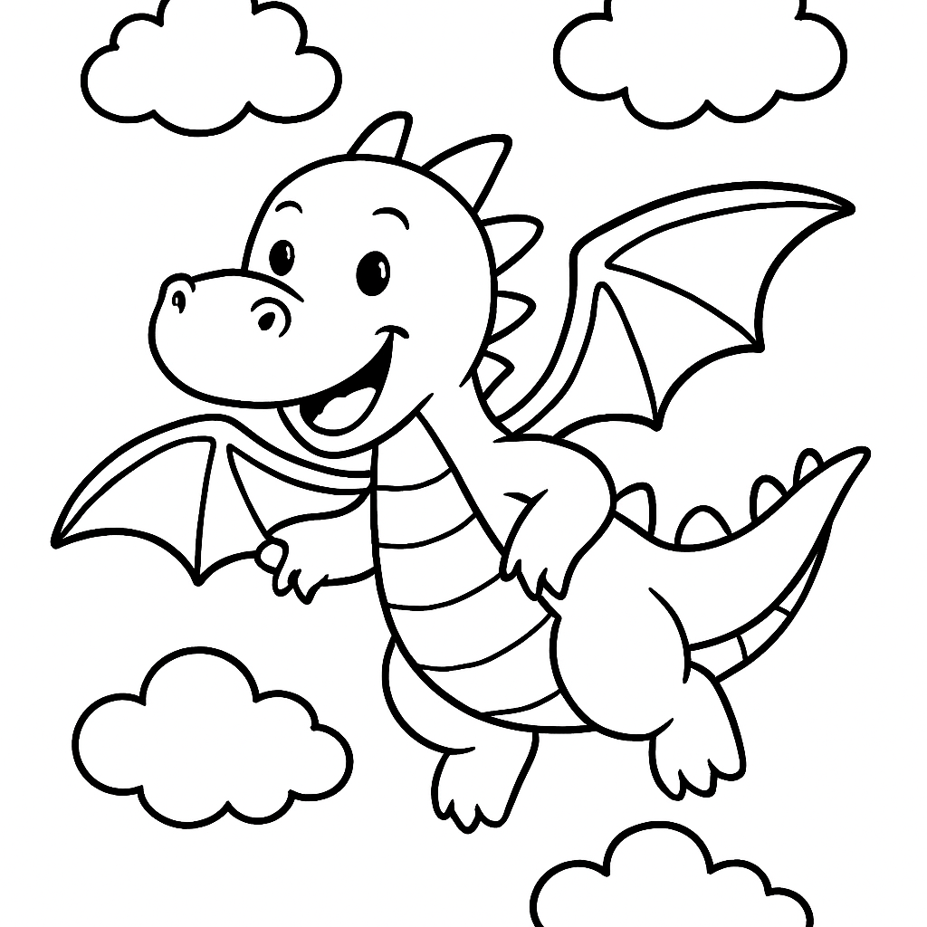 Flying Dragon coloring page