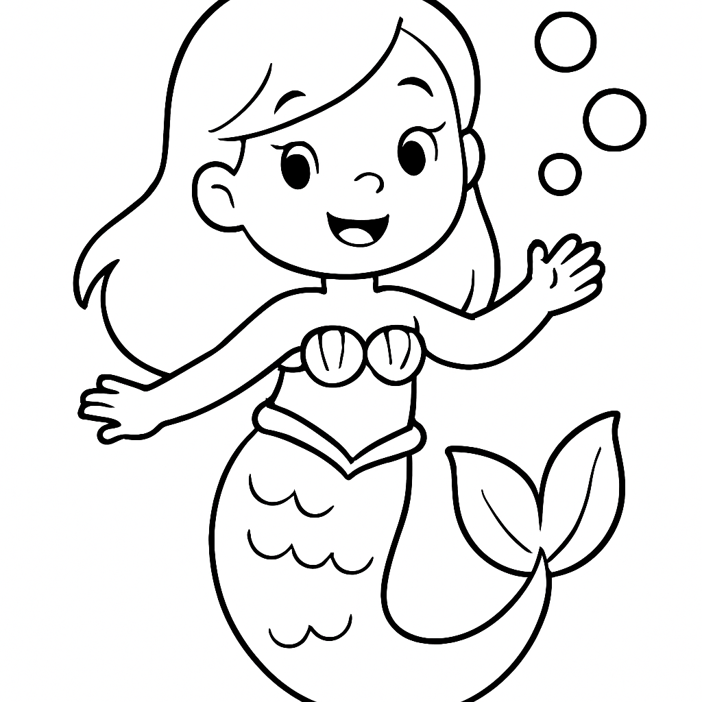 Mermaid coloring page