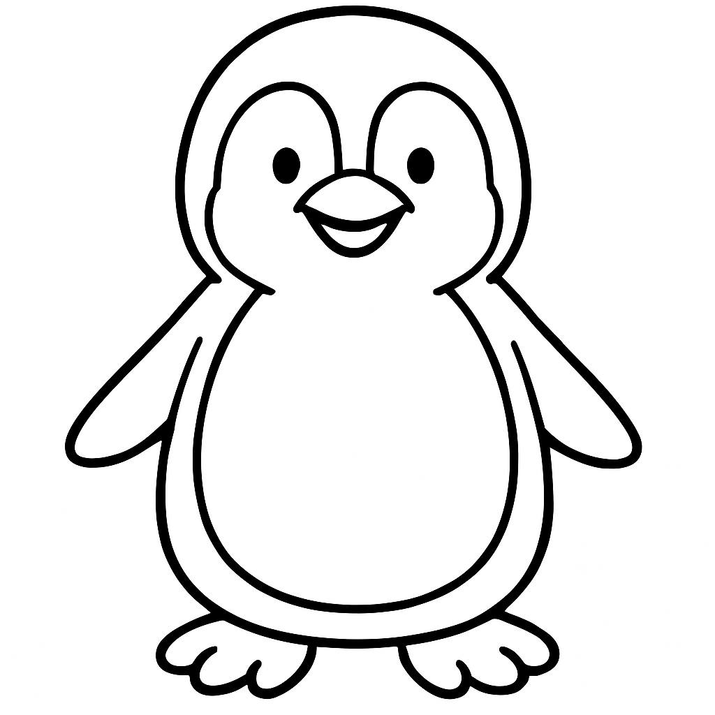 Penguin coloring page