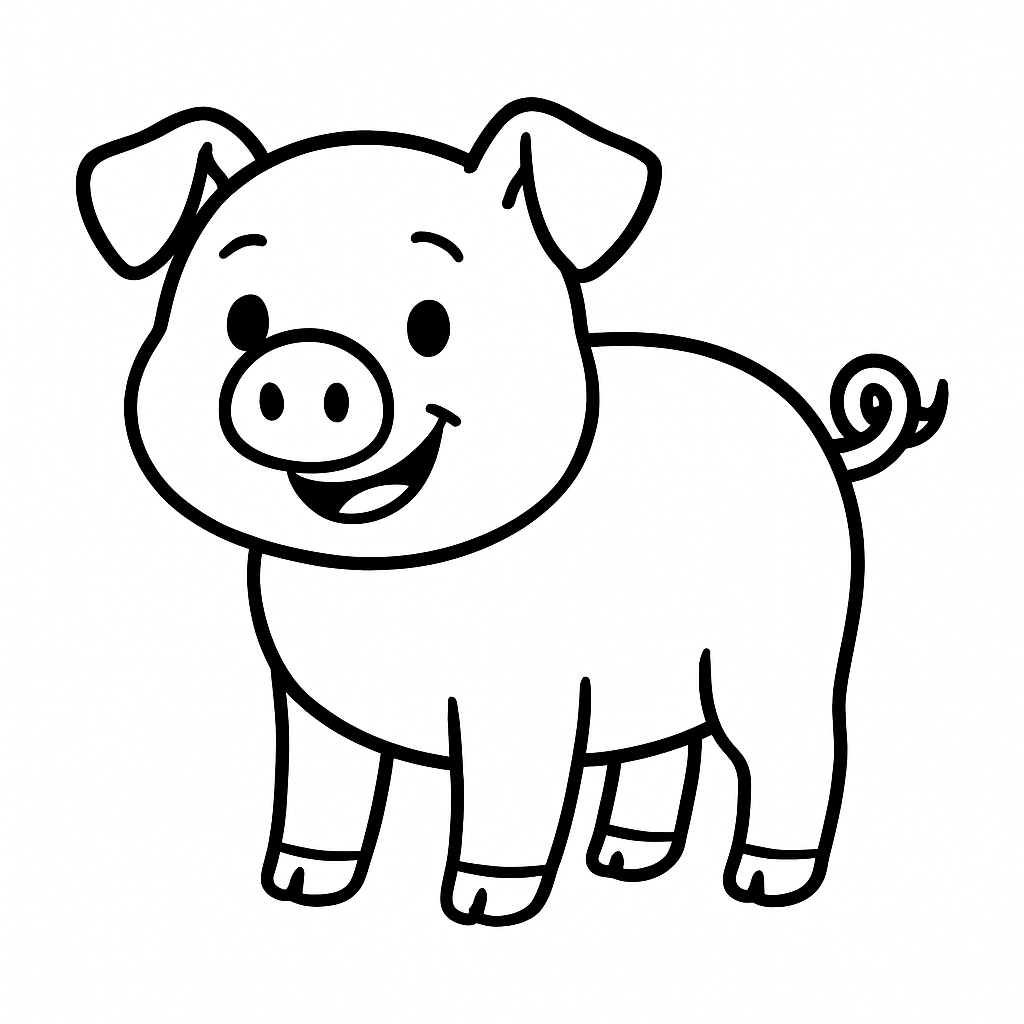 Pig coloring page