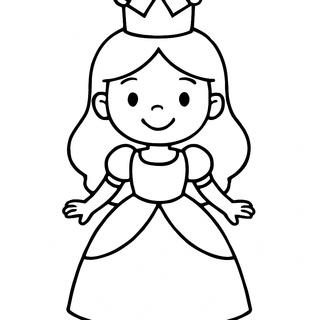 Princess coloring page preview