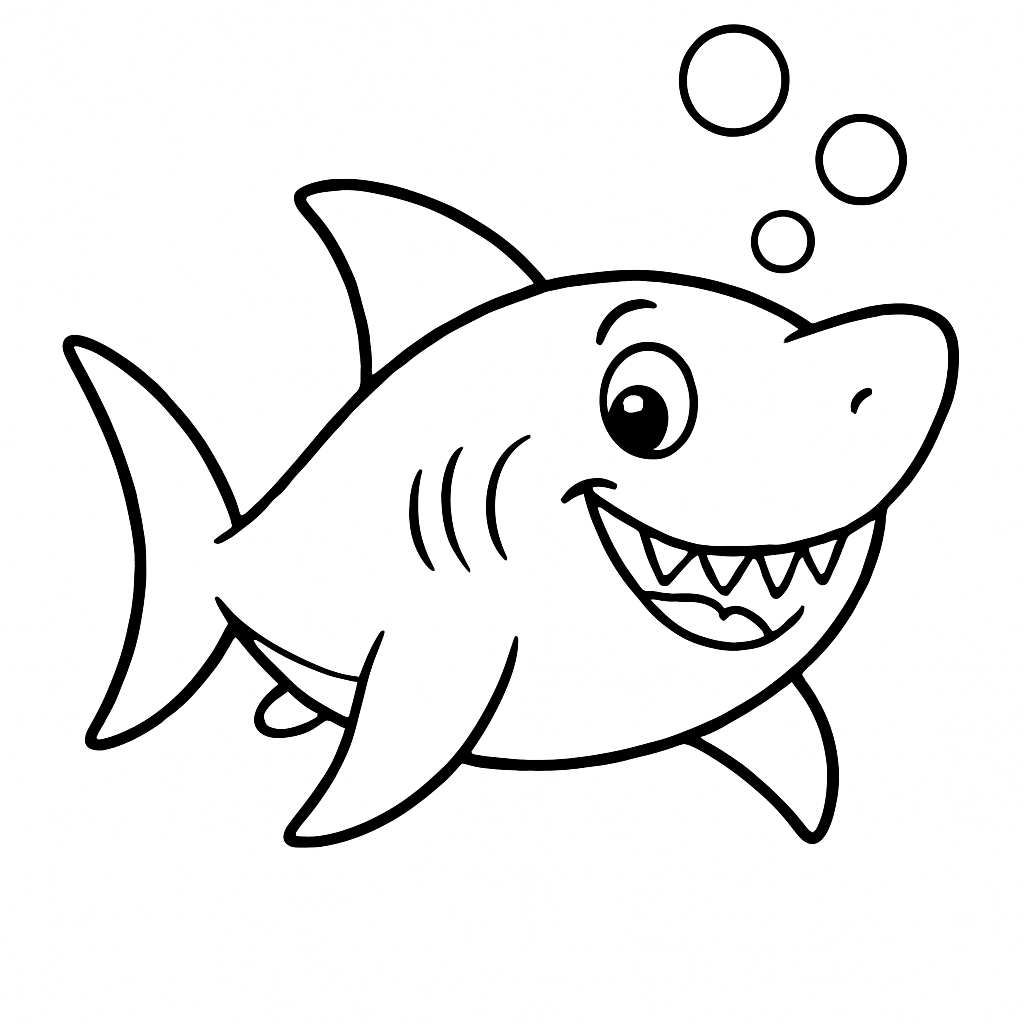 Shark coloring page