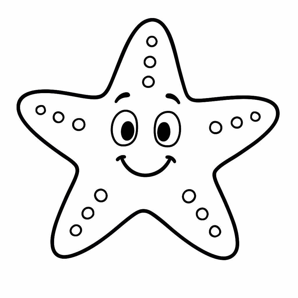Starfish coloring page