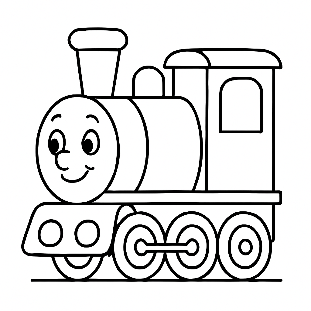 Train coloring page