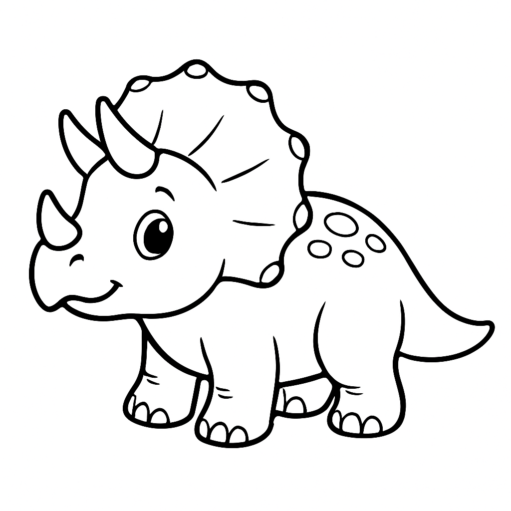 Triceratops coloring page