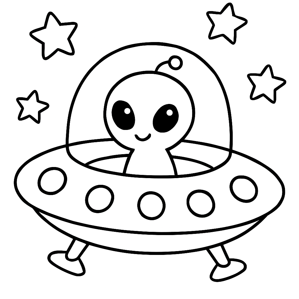 UFO coloring page