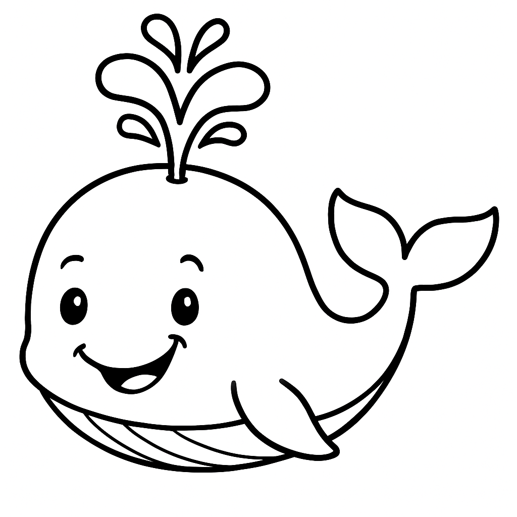Whale coloring page